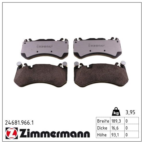 set placute frana,frana disc ZIMMERMANN rd:z 24681.966.1