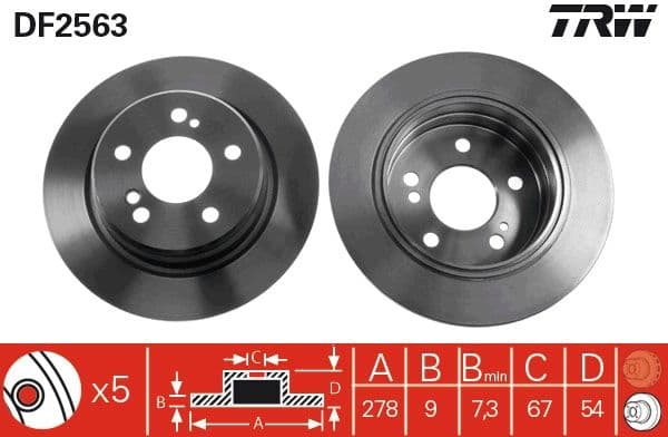 Disc frana TRW DF2563