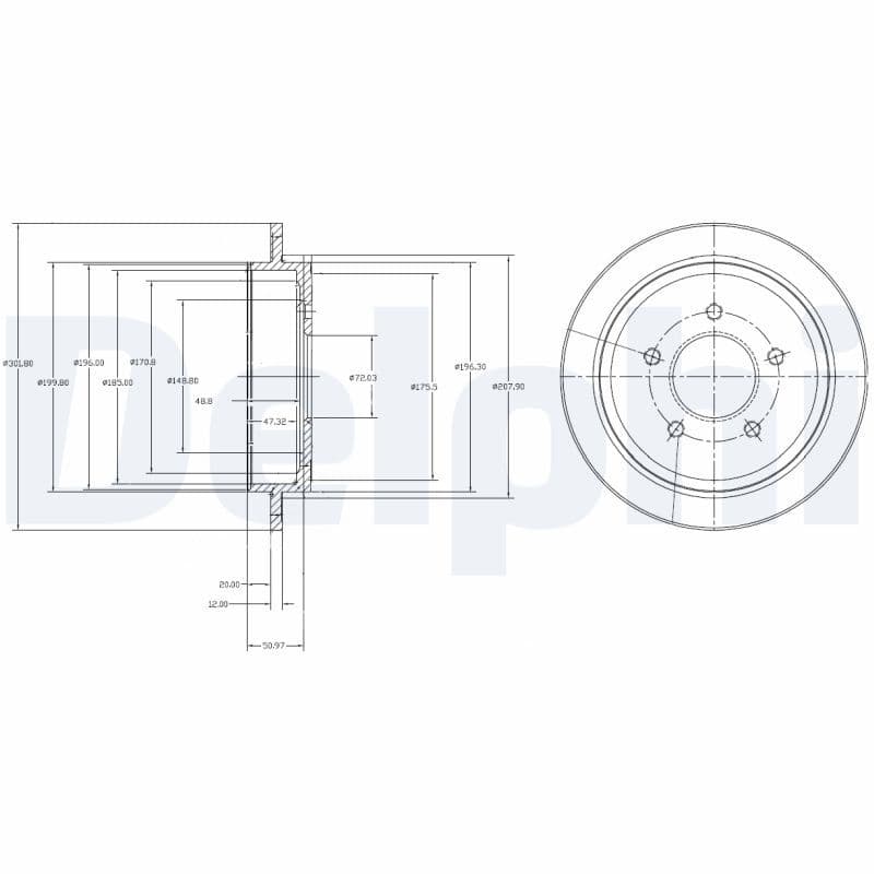 Disc frana DELPHI BG4121