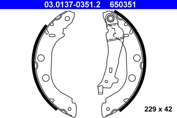 Set saboti frana ATE 03.0137-0351.2