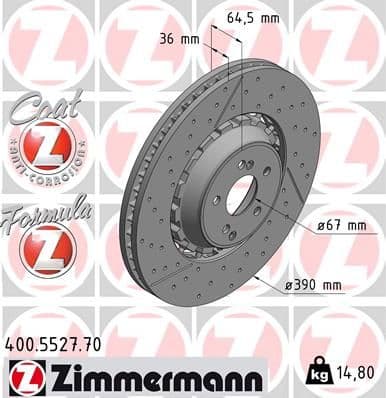 Disc frana ZIMMERMANN FORMULA Z 400.5527.70