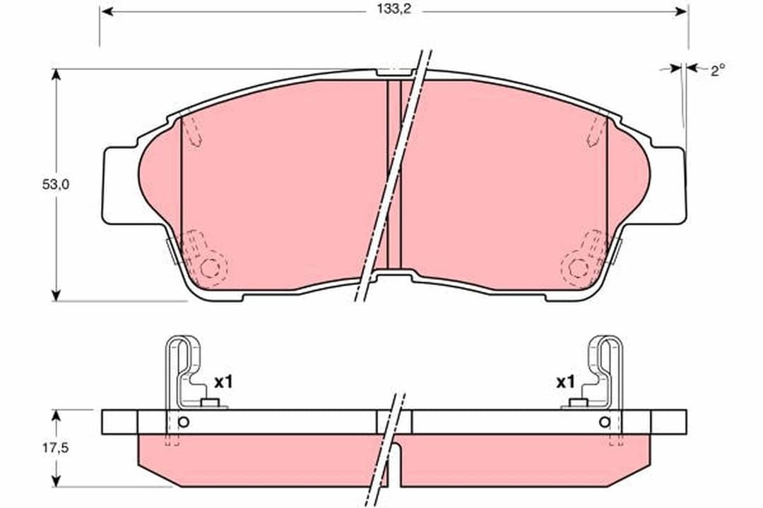 set placute frana,frana disc TRW GDB3207