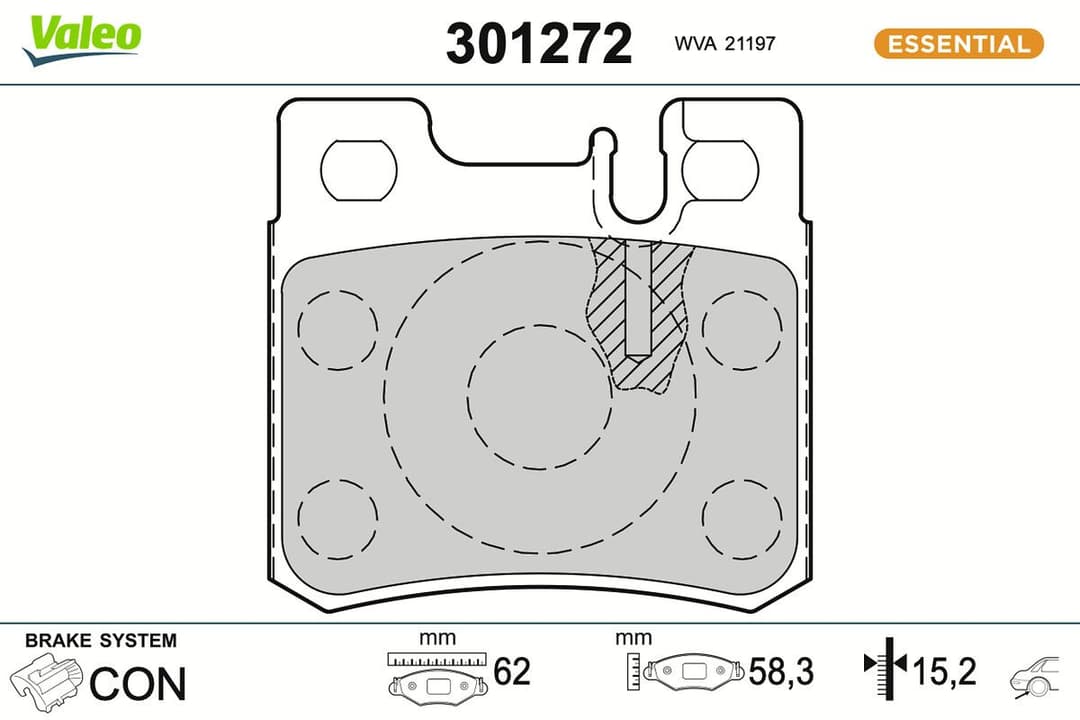 set placute frana,frana disc VALEO 301272