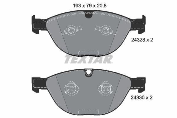 set placute frana,frana disc TEXTAR 2432801