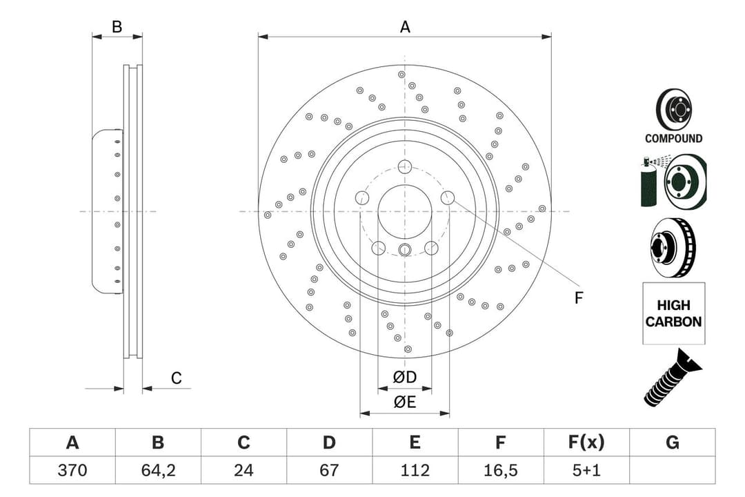 Disc frana BOSCH 0 986 479 G13