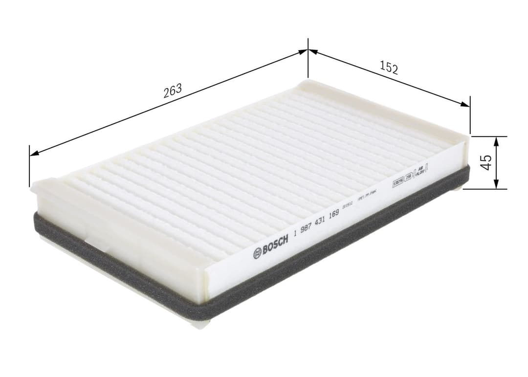 Filtru, aer habitaclu BOSCH 1 987 431 169