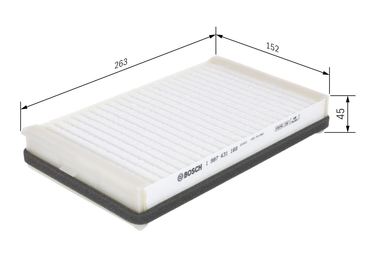 Filtru, aer habitaclu BOSCH 1 987 431 169