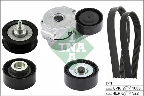 Set curea transmisie cu caneluri Schaeffler INA 529 0527 10
