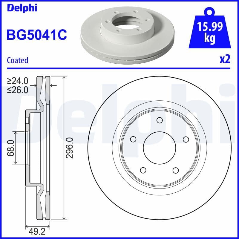 Disc frana DELPHI BG5041C