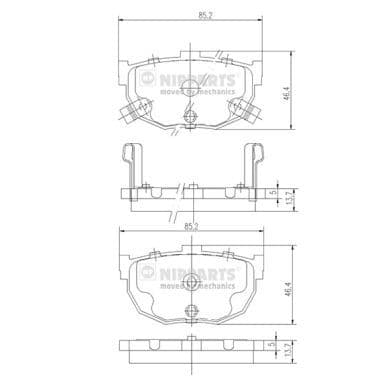 set placute frana,frana disc NIPPARTS J3610505