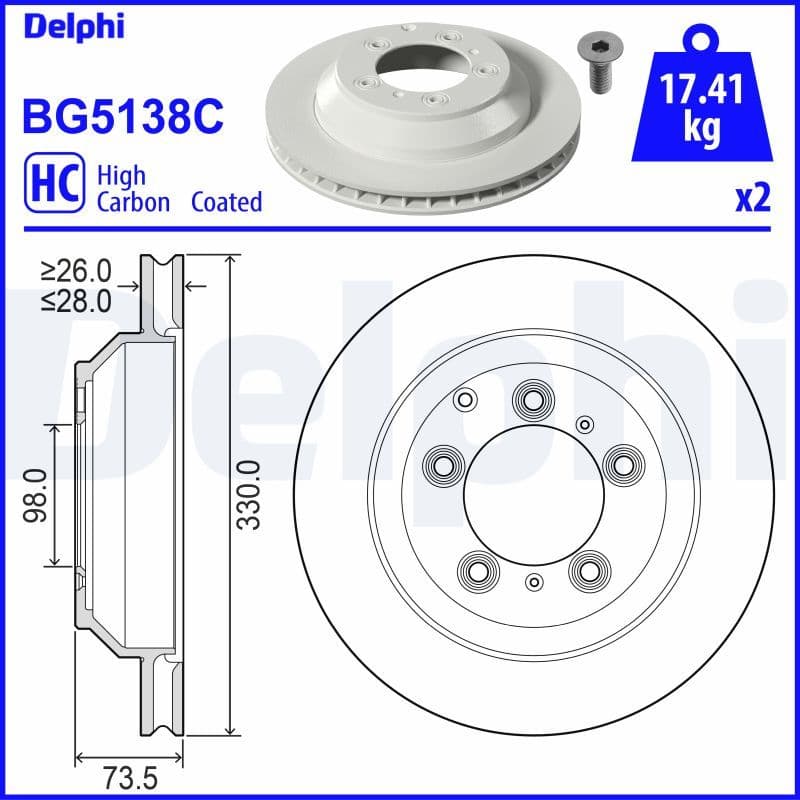 Disc frana DELPHI BG5138C