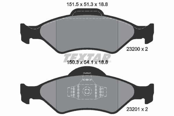 set placute frana,frana disc TEXTAR Q+ 2320001
