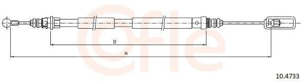 Cablu, frana de parcare COFLE 10.4733