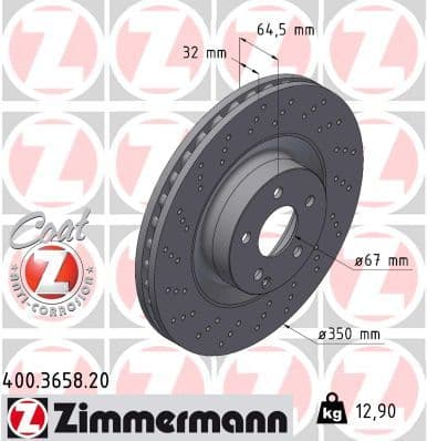 Disc frana ZIMMERMANN COAT Z 400.3658.20