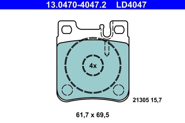 set placute frana,frana disc ATE Ceramic 13.0470-4047.2