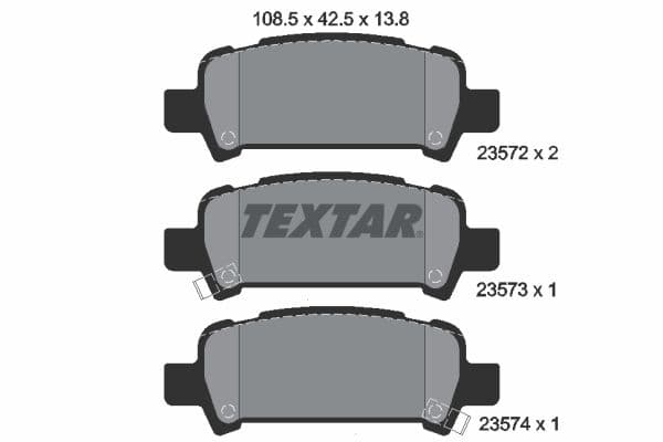 set placute frana,frana disc TEXTAR 2357202