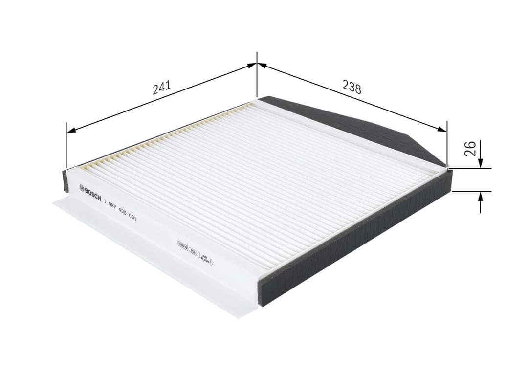 Filtru, aer habitaclu BOSCH 1 987 435 061