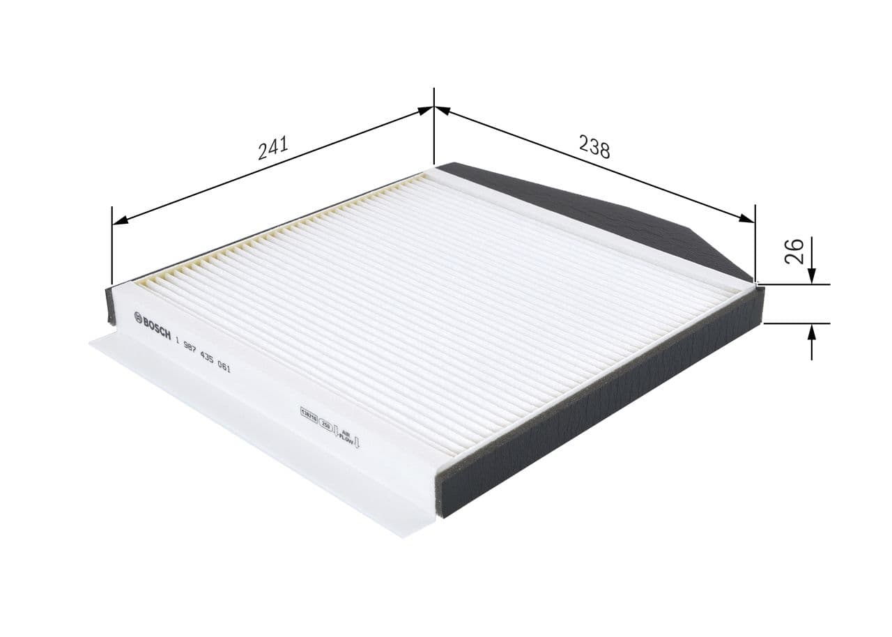 Filtru, aer habitaclu BOSCH 1 987 435 061
