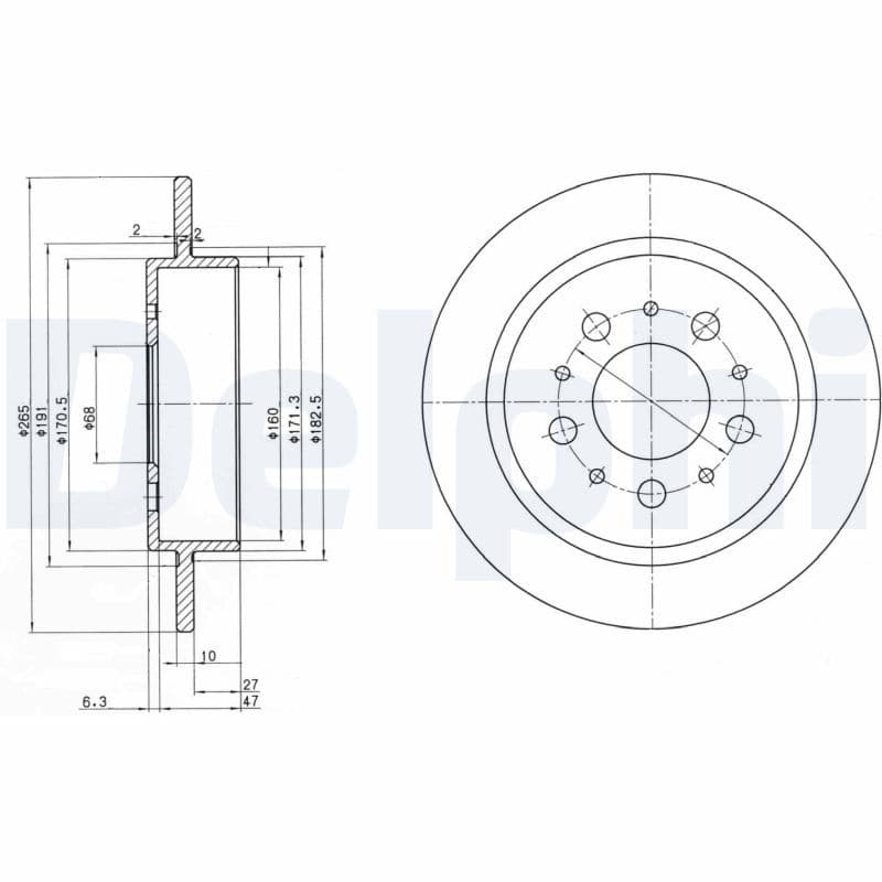 Disc frana DELPHI BG2718