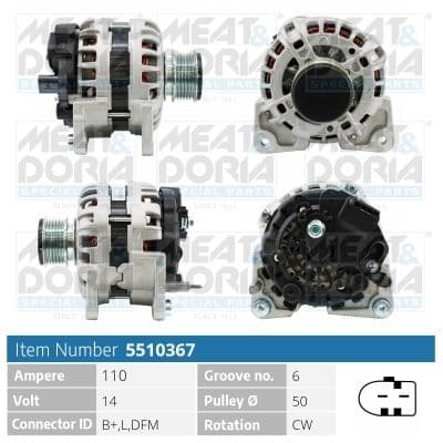 Generator / Alternator MEAT & DORIA 5510367