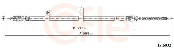 Cablu, frana de parcare COFLE 17.6032