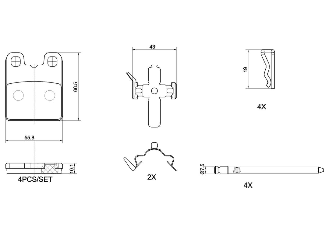 set placute de frana,frana de parcare cu disc BREMBO PRIME LINE P 23 201
