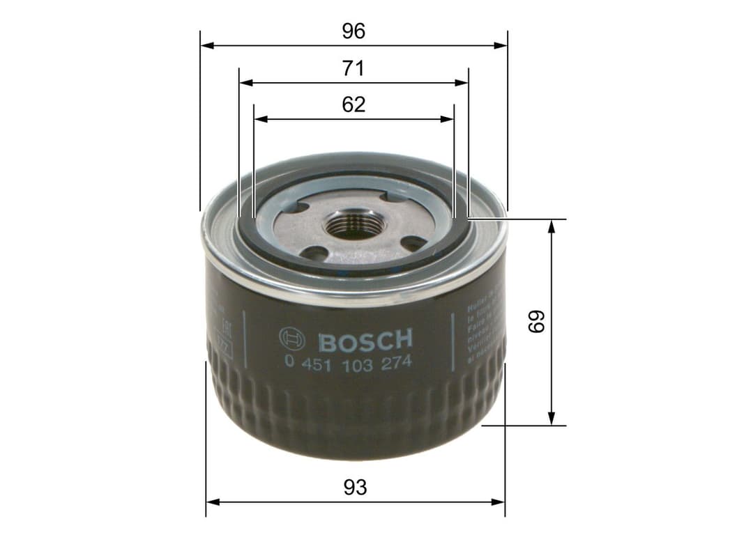 Filtru ulei BOSCH 0 451 103 274