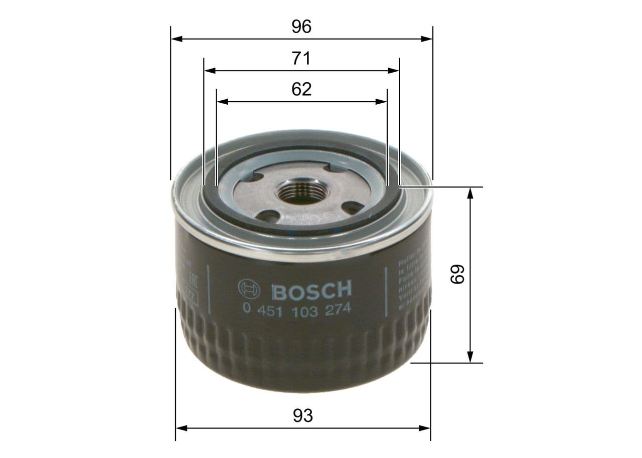 Filtru ulei BOSCH 0 451 103 274