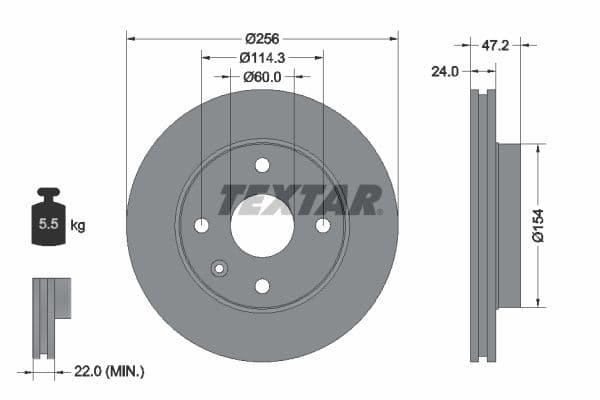 Disc frana TEXTAR 92133500