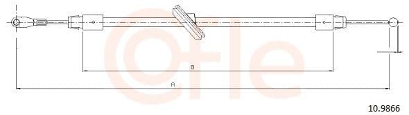 Cablu, frana de parcare COFLE 10.9866