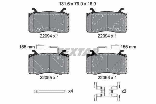 set placute frana,frana disc TEXTAR Q+ 2209401