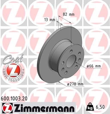 Disc frana ZIMMERMANN COAT Z 600.1003.20