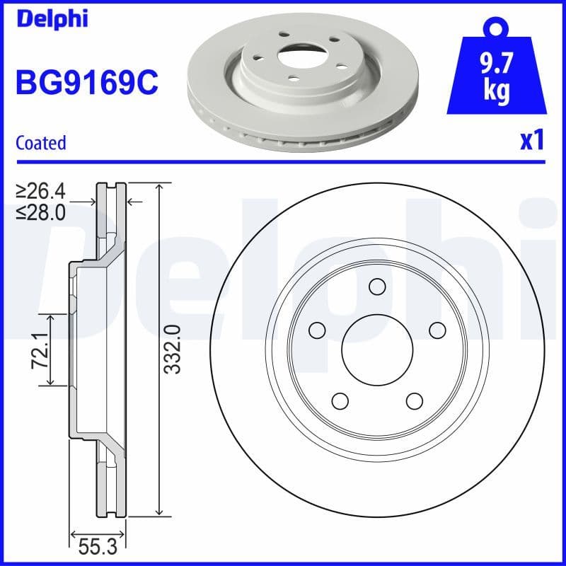 Disc frana DELPHI BG9169C
