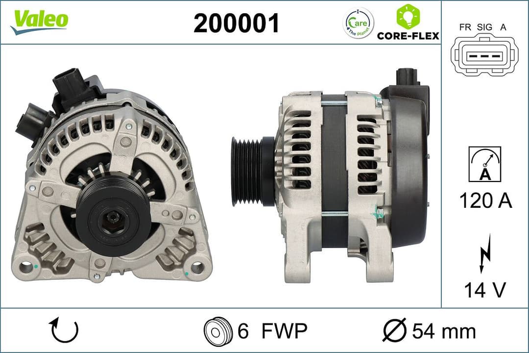 Generator / Alternator VALEO CORE-FLEX 200001