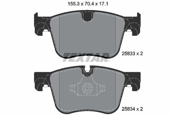 set placute frana,frana disc TEXTAR Q+ 2583301