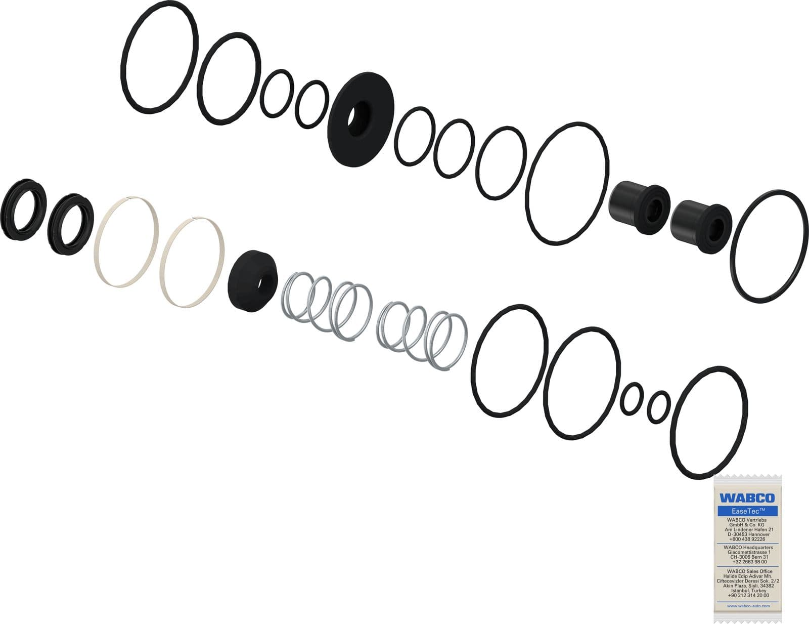 Set reparatie, supapa frana - frana de serviciu WABCO 4613159162