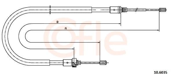 Cablu, frana de parcare COFLE 10.6035