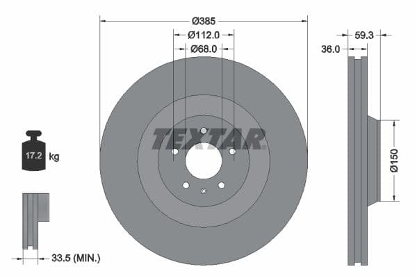Disc frana TEXTAR PRO 92184203