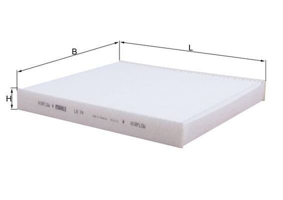 Filtru, aer habitaclu MAHLE LA 74