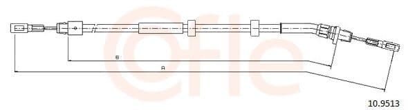 Cablu, frana de parcare COFLE 10.9513