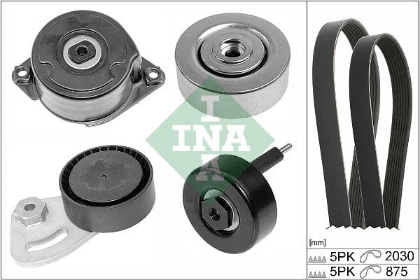 Set curea transmisie cu caneluri Schaeffler INA 529 0253 10
