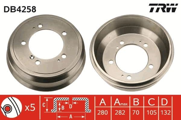 Tambur frana TRW DB4258