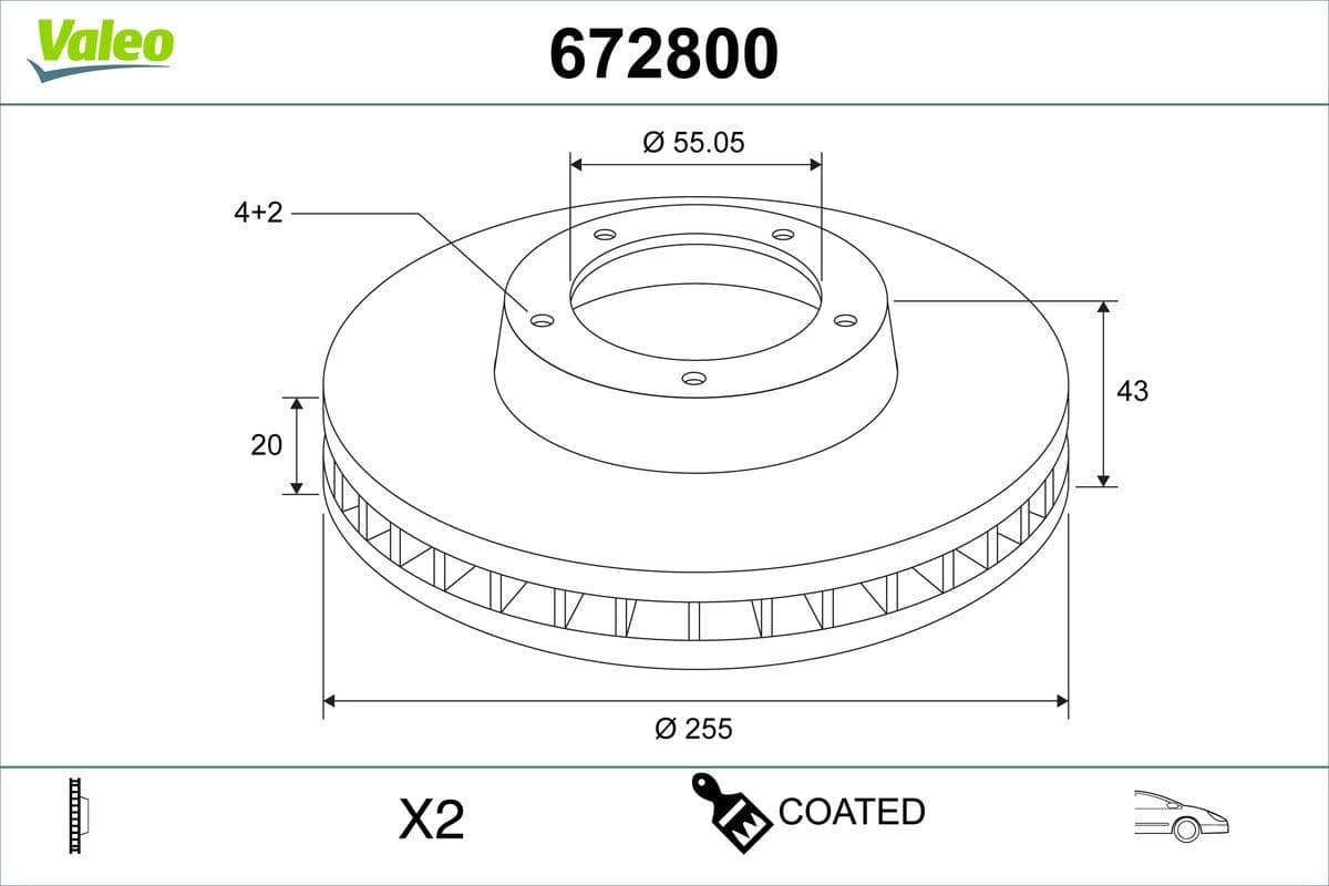Disc frana VALEO 672800