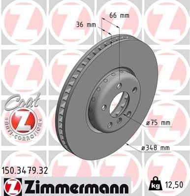 Disc frana ZIMMERMANN 150.3479.32