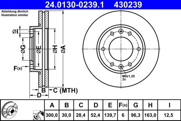 Disc frana ATE 24.0130-0239.1