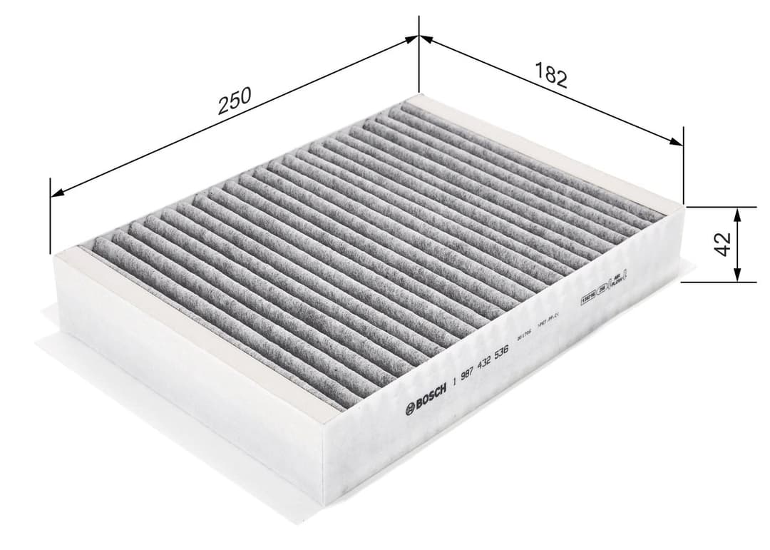 Filtru, aer habitaclu BOSCH 1 987 432 536