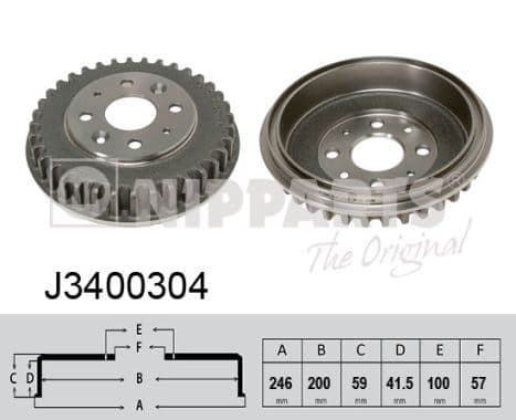 Tambur frana NIPPARTS J3400304