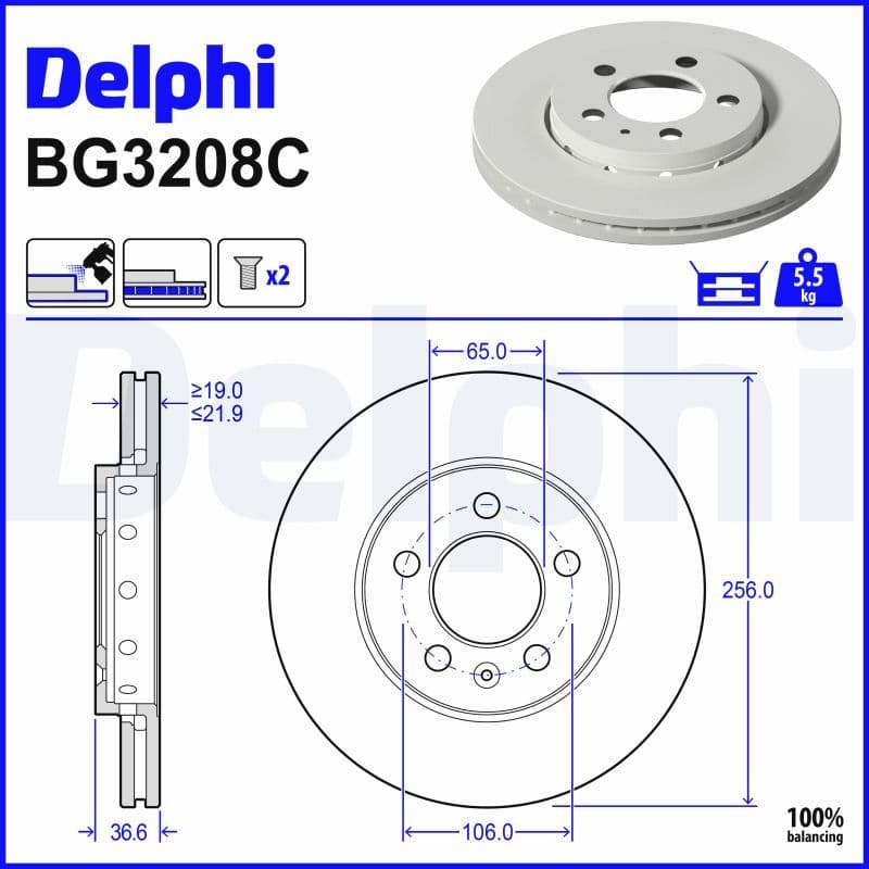 Disc frana DELPHI BG3208C