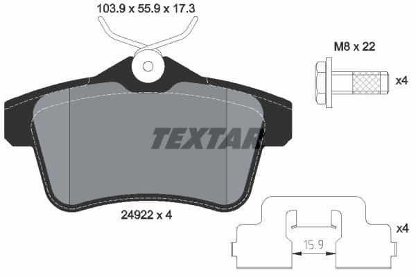set placute frana,frana disc TEXTAR Q+ 2492201