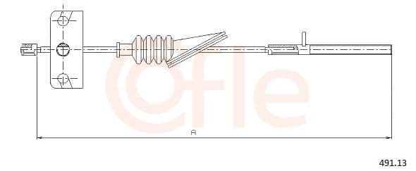Cablu, frana de parcare COFLE 491.13